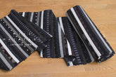 Shokunin Collection Kurume Kasuri Indigo Fabric - patchwork II black, indigo - 50cm